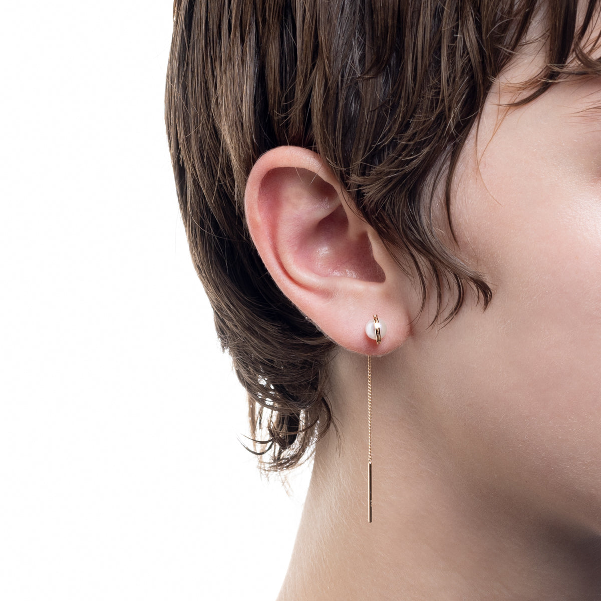 Mini BELUGA Akoya Pearl Chain Earring
