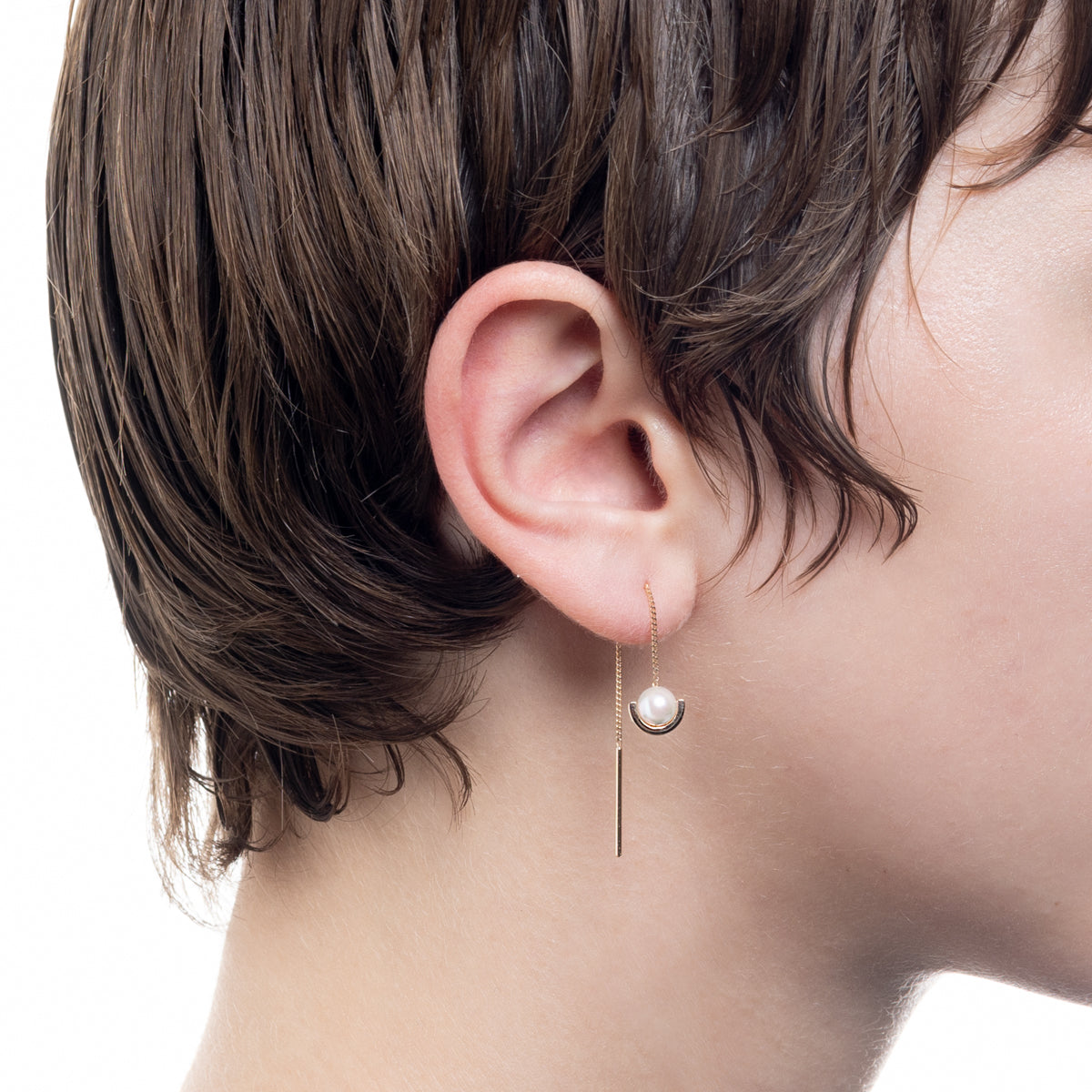 Mini BELUGA Akoya Pearl Chain Earring