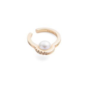 Mini BELUGA Diamond Akoya Pearl Ear Cuff