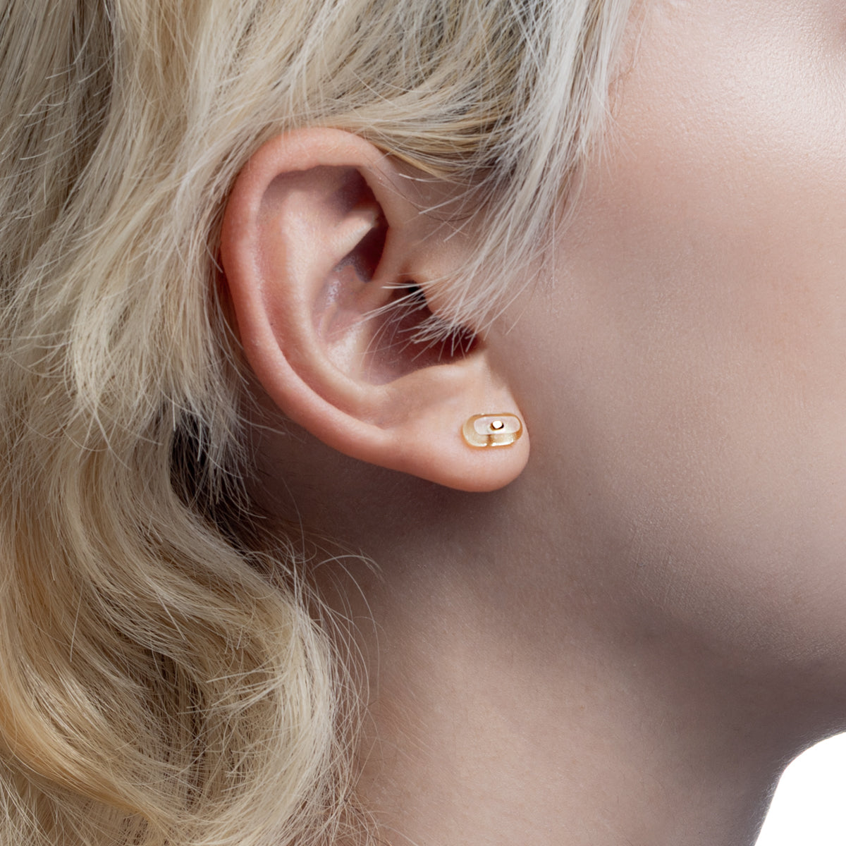 BIRD OF PARADISE Oblong Bird's Eye  Earring, Lemon Quartz Smorky Quartz