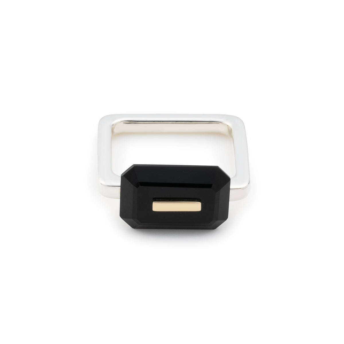 BIRD OF PARADISE Square Ring, Onyx