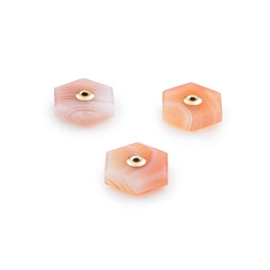 Short SPEAR Earring, Pink Agate