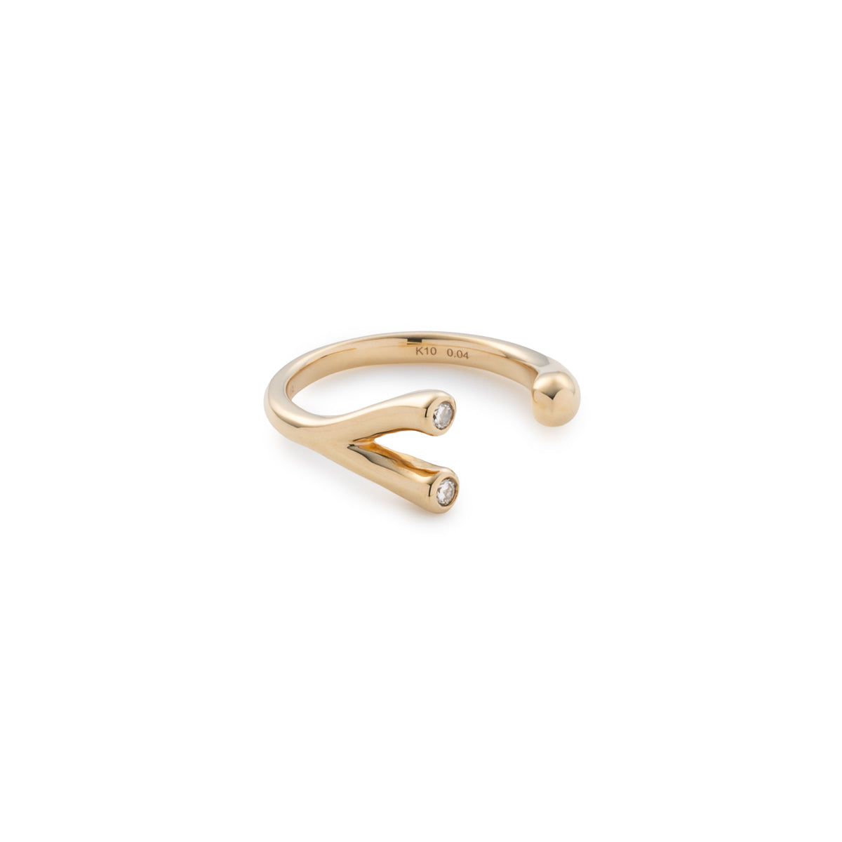 【Made-To-Order】 DROSERA Diamond pinky Cuff Ring