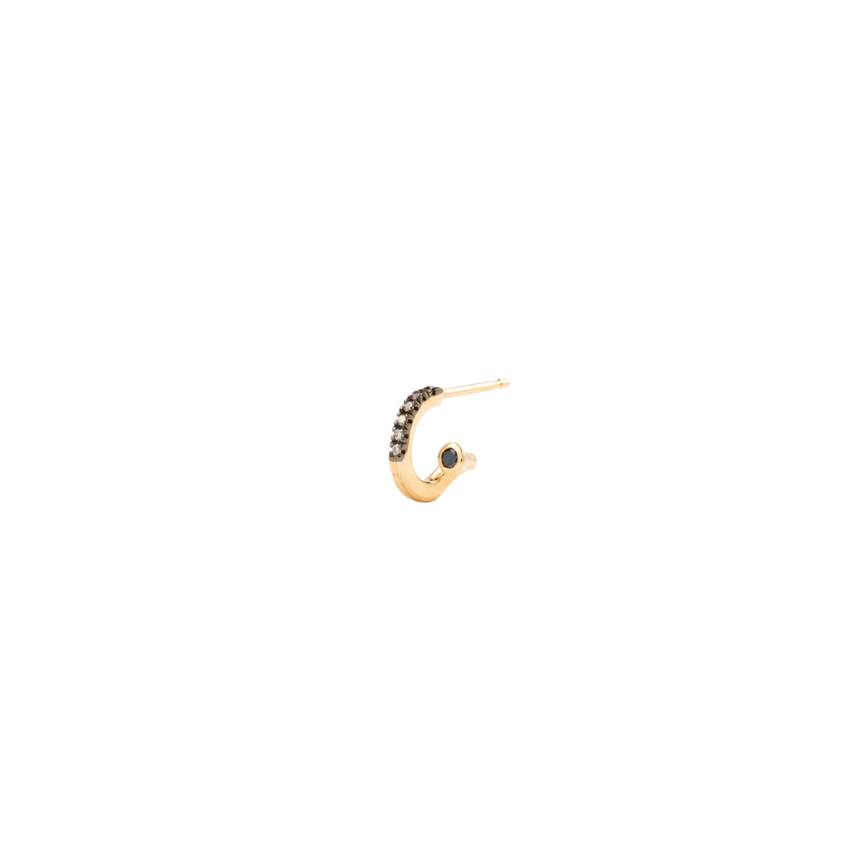 DROSERA Black and White Diamond Earring for Right ear