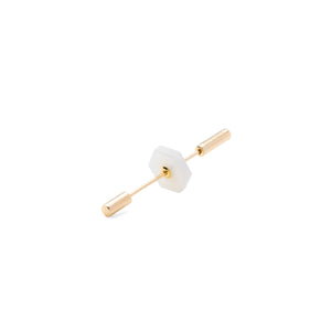 Short SPEAR Earring, White Agate