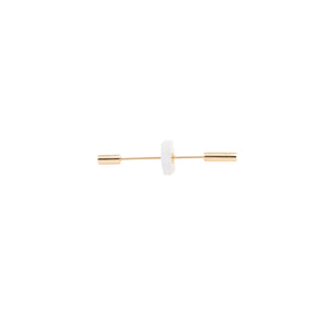 Short SPEAR Earring, White Agate