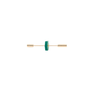 Short SPEAR Earring, Green Agate