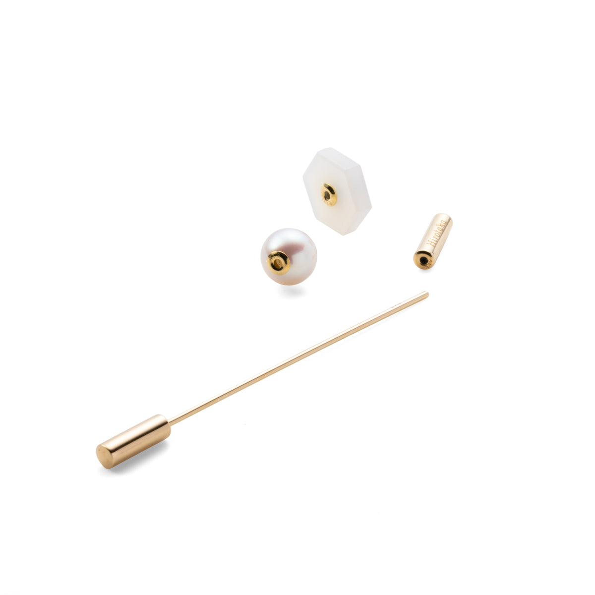 SPEAR Earring, Akoya Pearl & White Agate