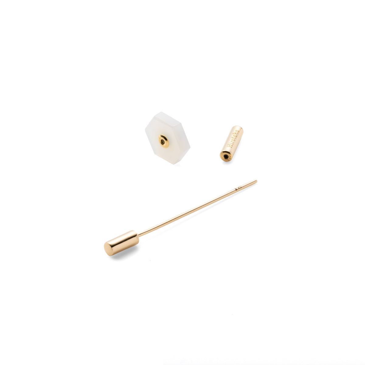 Short SPEAR Earring, White Agate