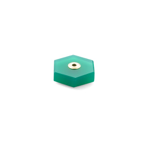 Hexagon Green Agate Stone for SPEAR Earring