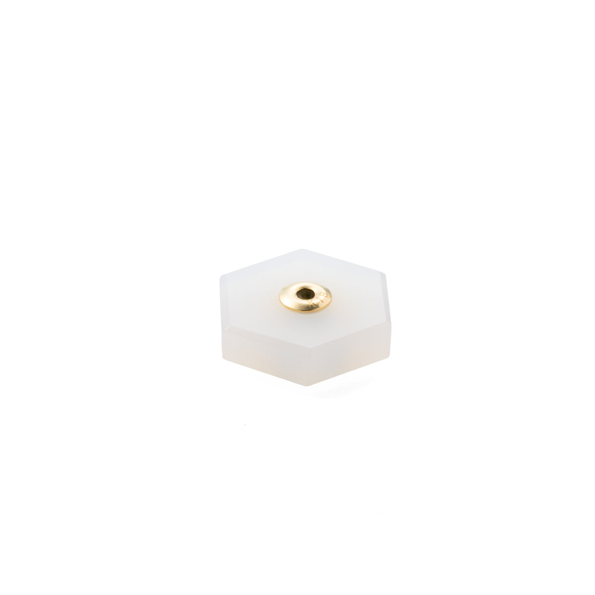 Hexagon White Agate Stone for SPEAR Earring