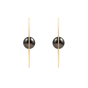 Tahiti Pearl Floating Oval Earring Medium size