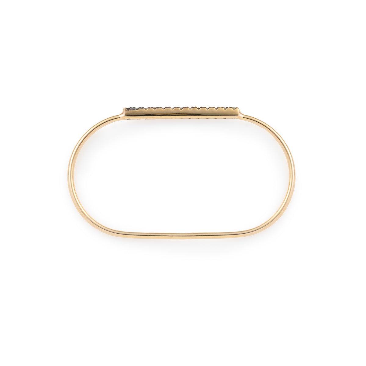 MIRÓ Diamond Double Finger Ring Black Ruthenium Plated