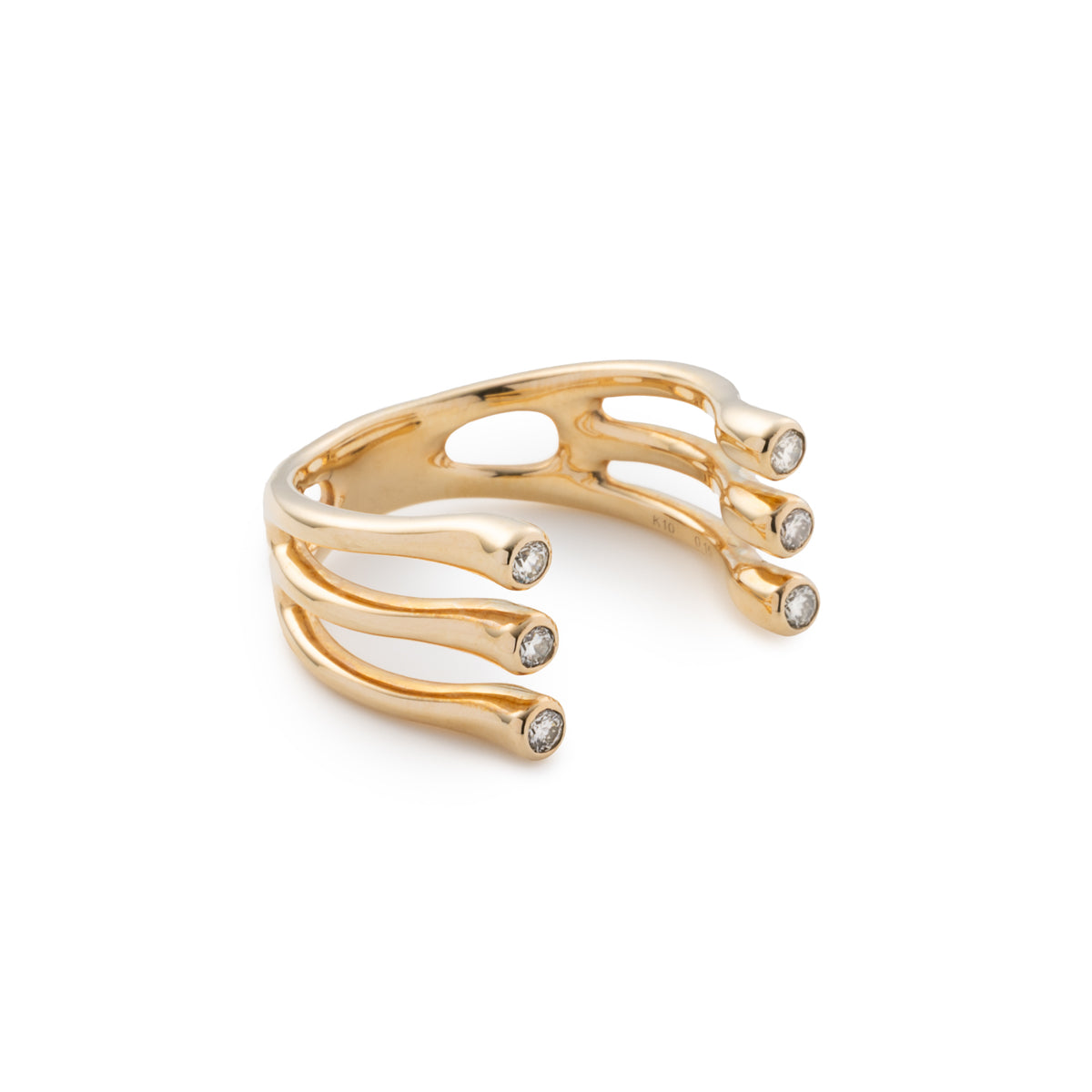 DROSERA Diamond Cuff Ring