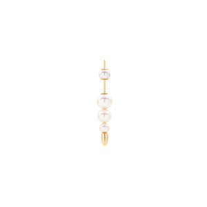 PUNCTURE Back Spear Akoya Pearl Earring  Small size