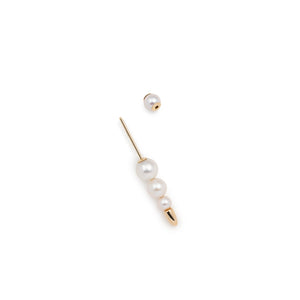 PUNCTURE Back Spear Akoya Pearl Earring  Small size
