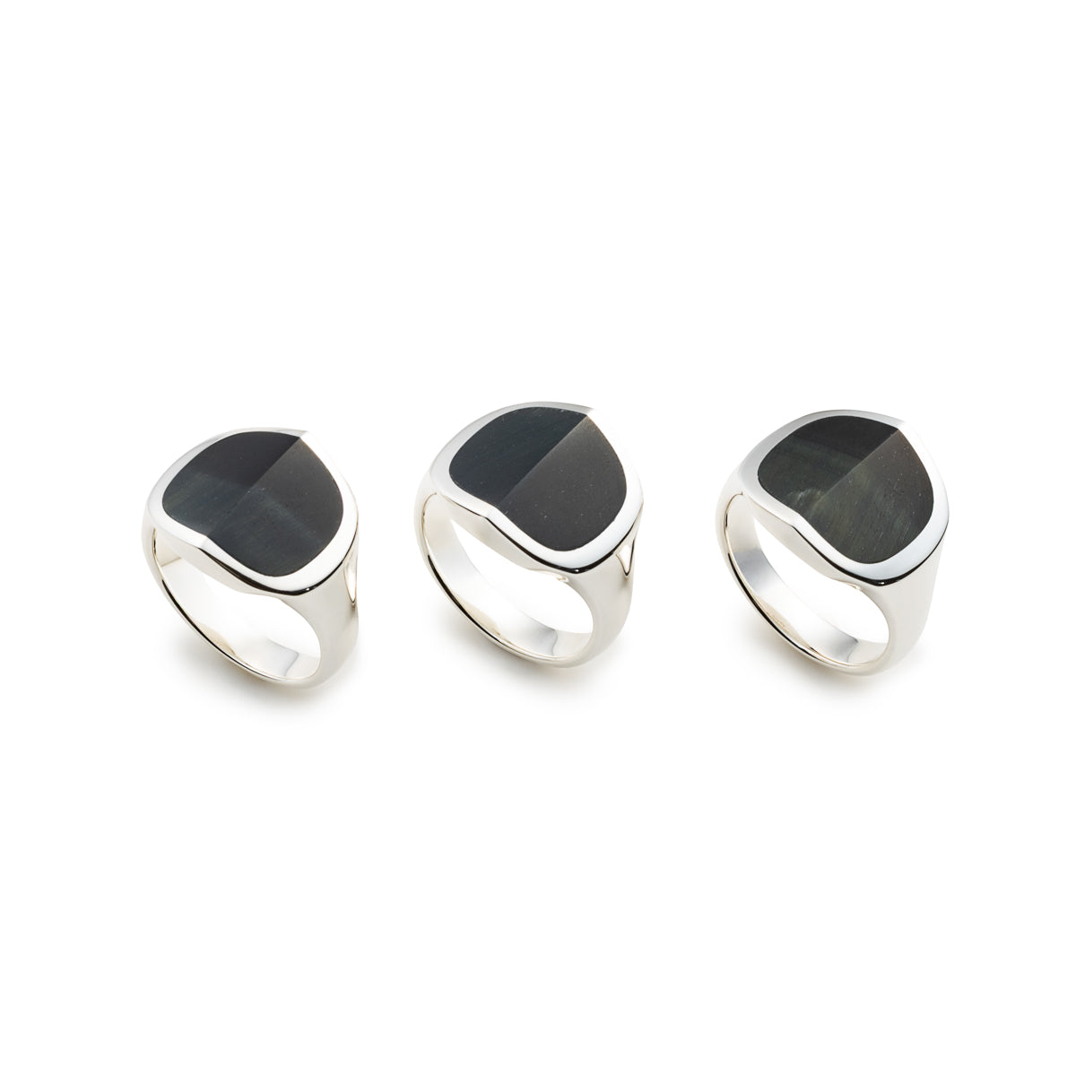 EQUINOX-Pyramid Blue Tiger’s eye Ring Medium size