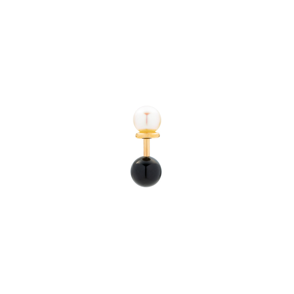 HONEY ANT Akoya Pearl Onyx Earring