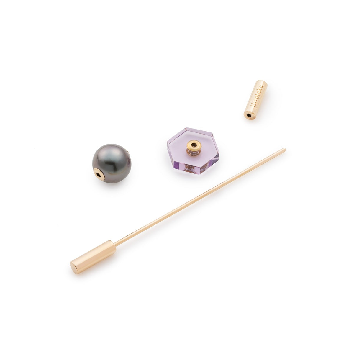 SPEAR Earring, Tahiti Pearl & Amethyst