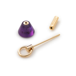 SPEAR Door Knocker Earring Small size, Amethyst