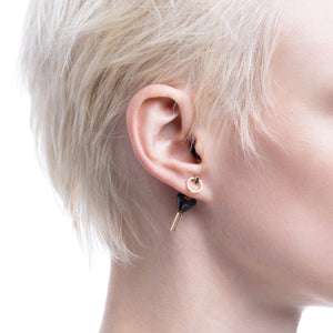 SPEAR Door Knocker Earring Small size, Onyx