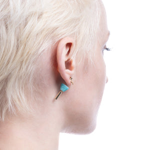 SPEAR Door Knocker Earring Small size, Amazonite