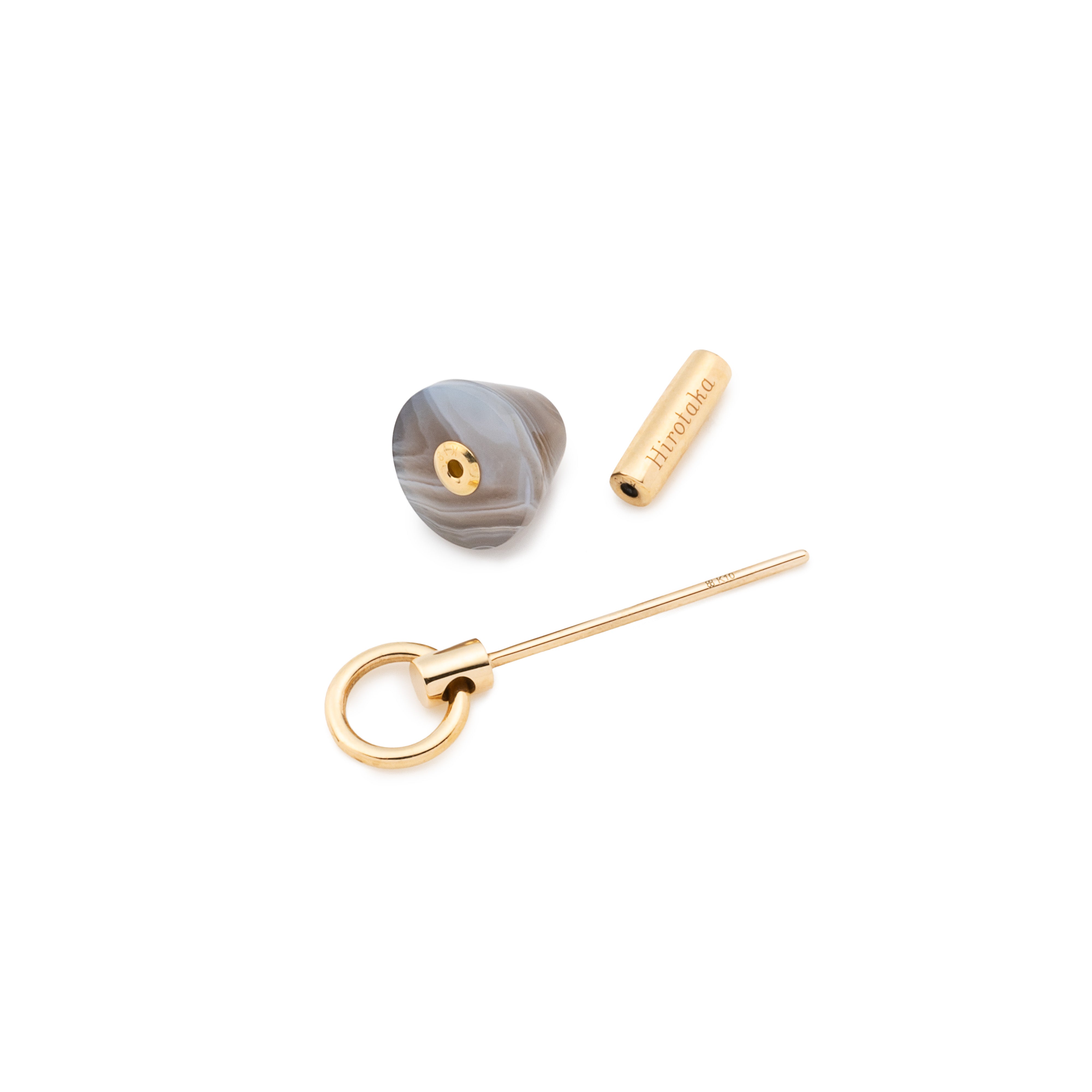 SPEAR Door Knocker Earring Small size, Botswana Agate