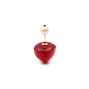 BIRD OF PARADISE Micro Spear  Akoya Pearl Earring