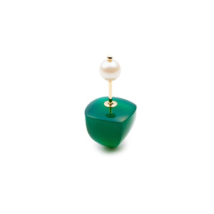 BIRD OF PARADISE Micro Spear  Akoya Pearl Earring