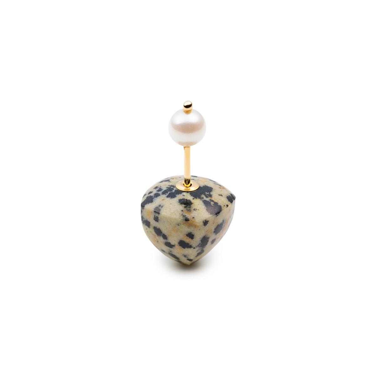 BIRD OF PARADISE Micro Spear  Akoya Pearl Earring