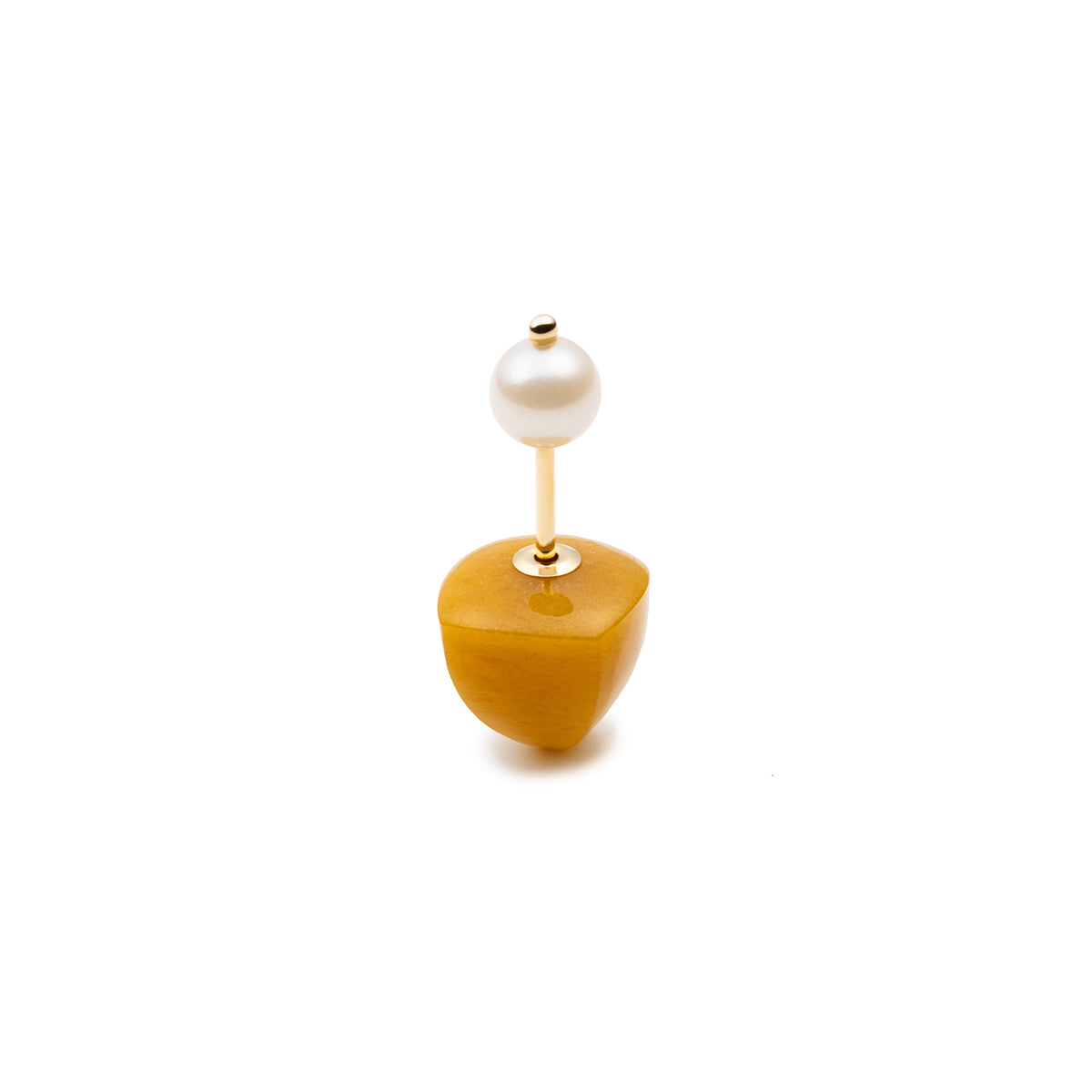 BIRD OF PARADISE Micro Spear  Akoya Pearl Earring