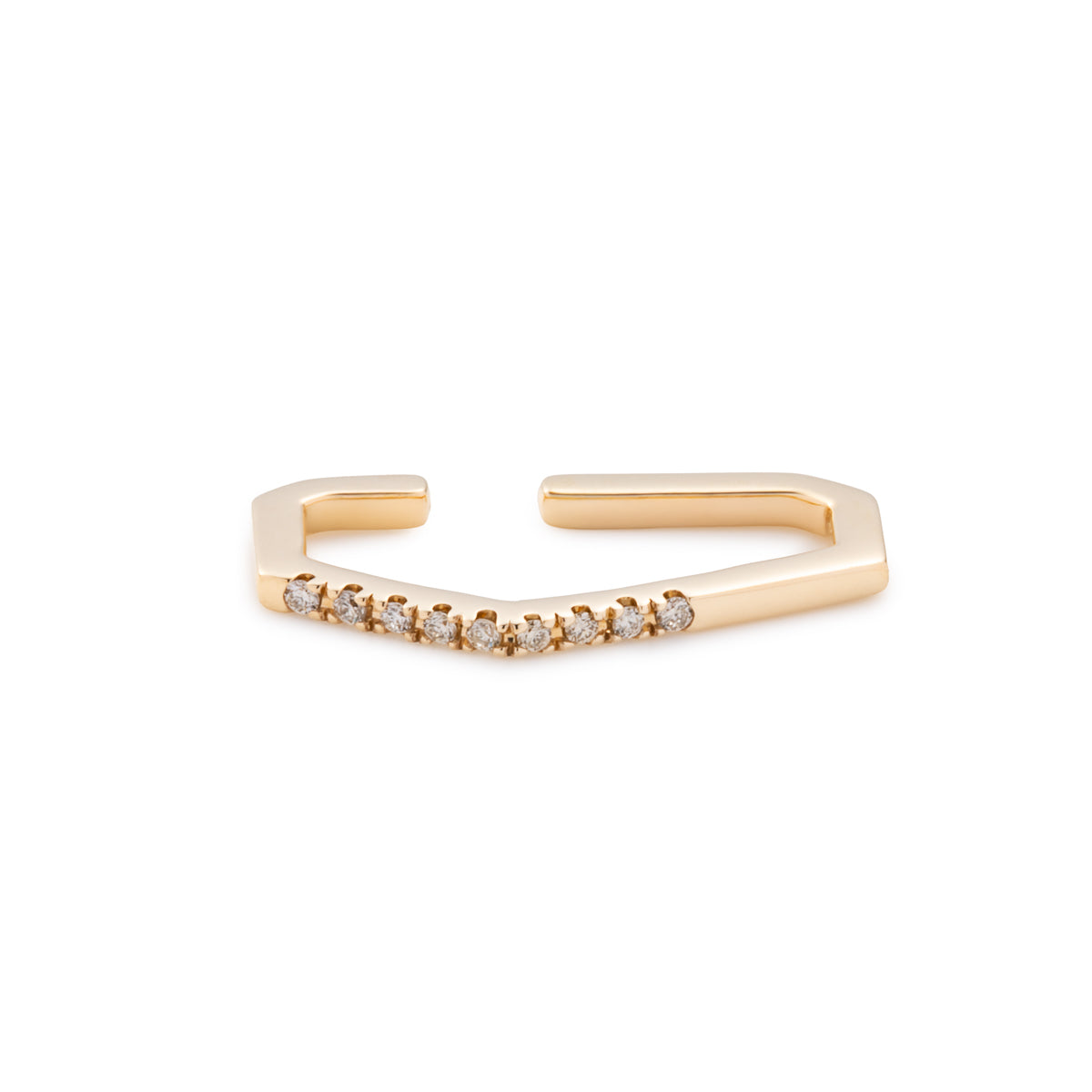 MANHATTAN Polygon Diamond Ear Cuff