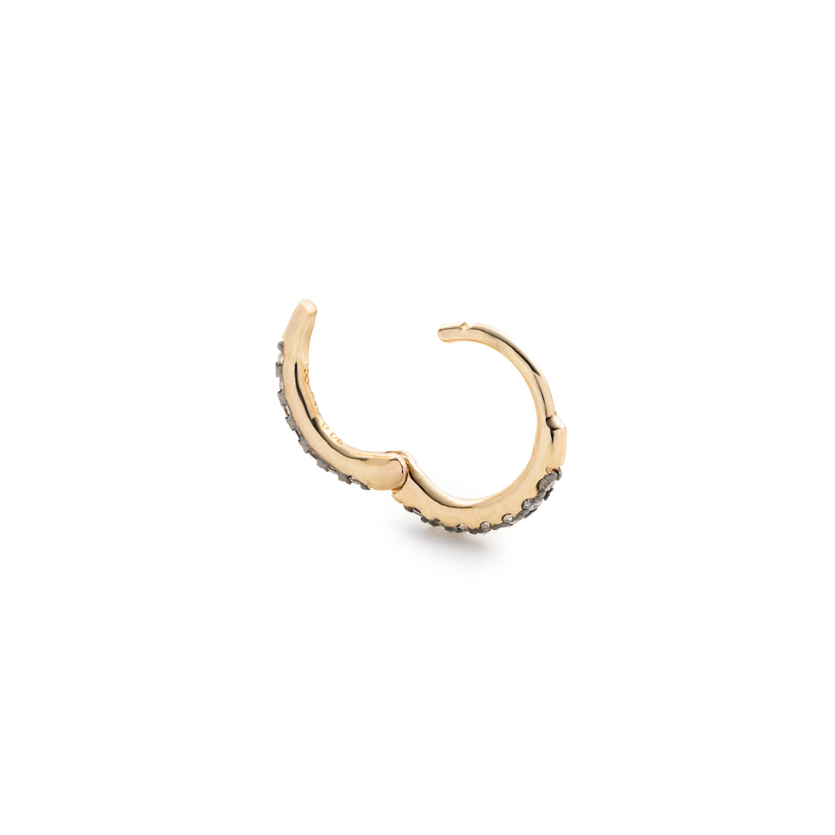 MANHATTAN Diamond Hoop Earring Black Ruthenium Plated