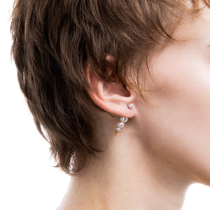 PUNCTURE Back Spear Akoya Pearl Earring  Small size
