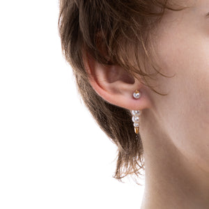 PUNCTURE Back Spear Akoya Pearl Earring  Small size