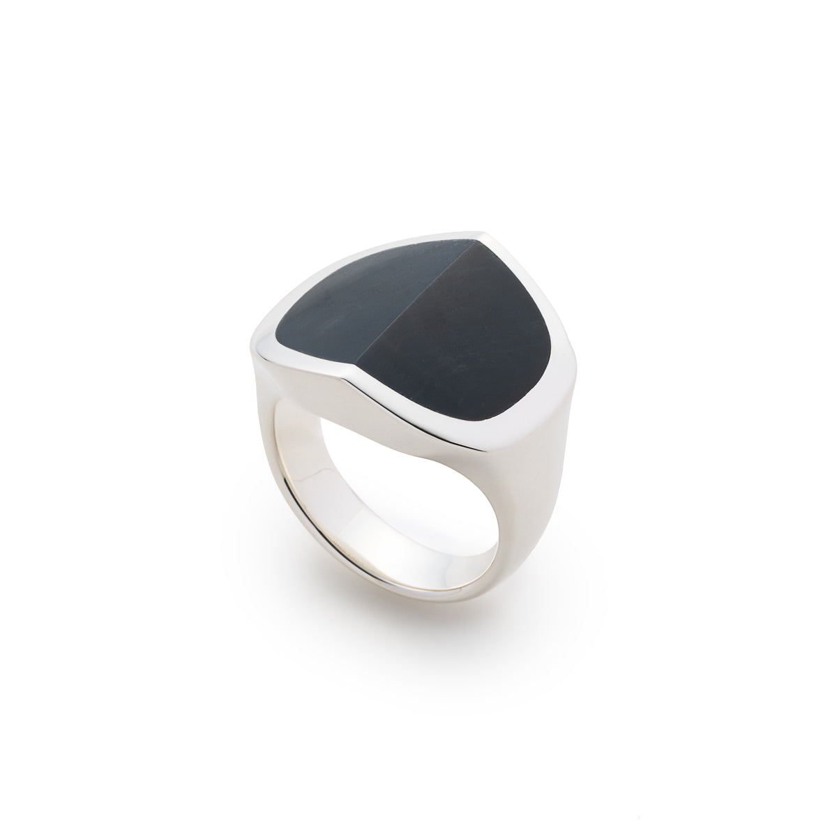 EQUINOX-Pyramid Blue Tiger’s eye Ring Large size