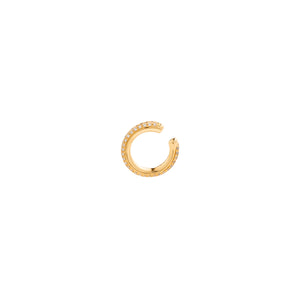 18K ALL ABOUT BASICS 3-Row Pavé Diamond Ear Cuff Small size