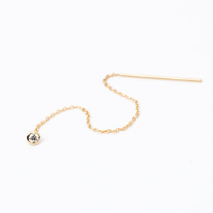18K MANHATTAN Diamond Chain Earring Large size