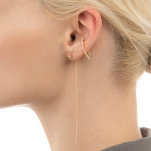 18K MANHATTAN Diamond Chain Earring Large size