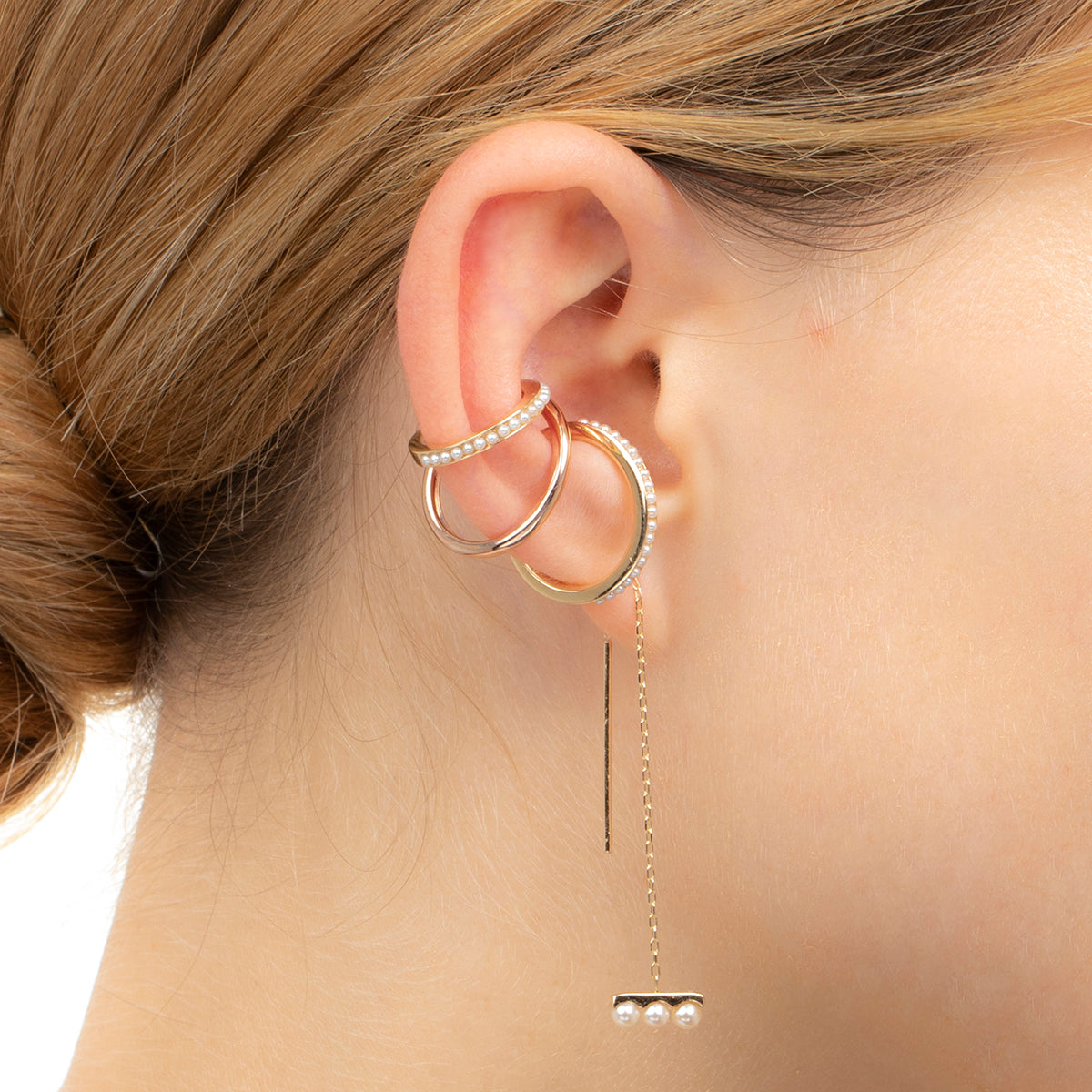 Akoya Pearl Chain Earring