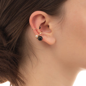 Onyx Akoya Pearl Ear Cuff Small size