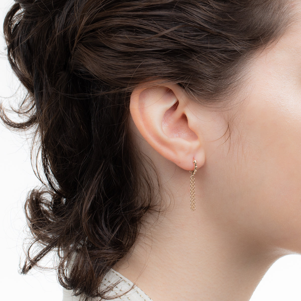 SEA ANEMONE Chain Hoop Earring