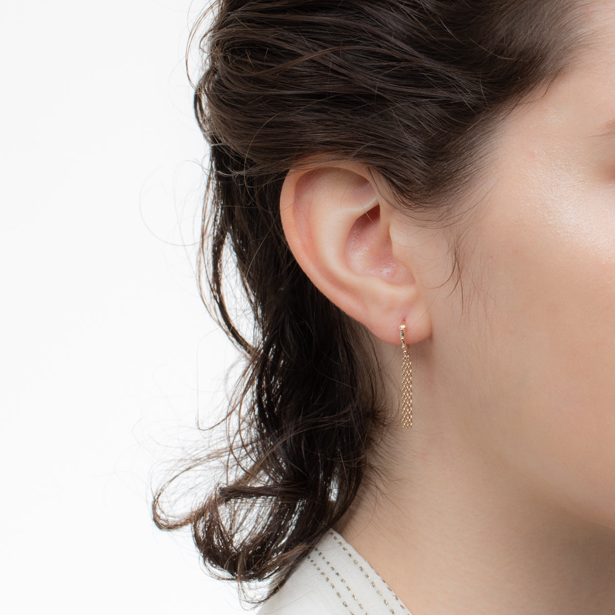 SEA ANEMONE Chain Hoop Earring