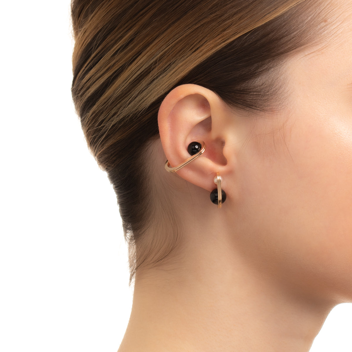 BELUGA Akoya Pearl Onyx Earring