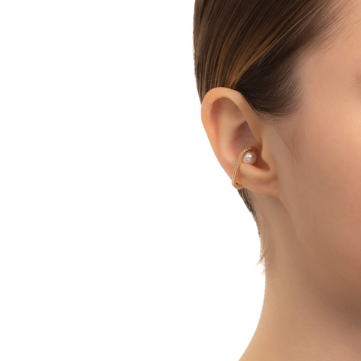 BELUGA Diamond Akoya Pearl Ear Cuff