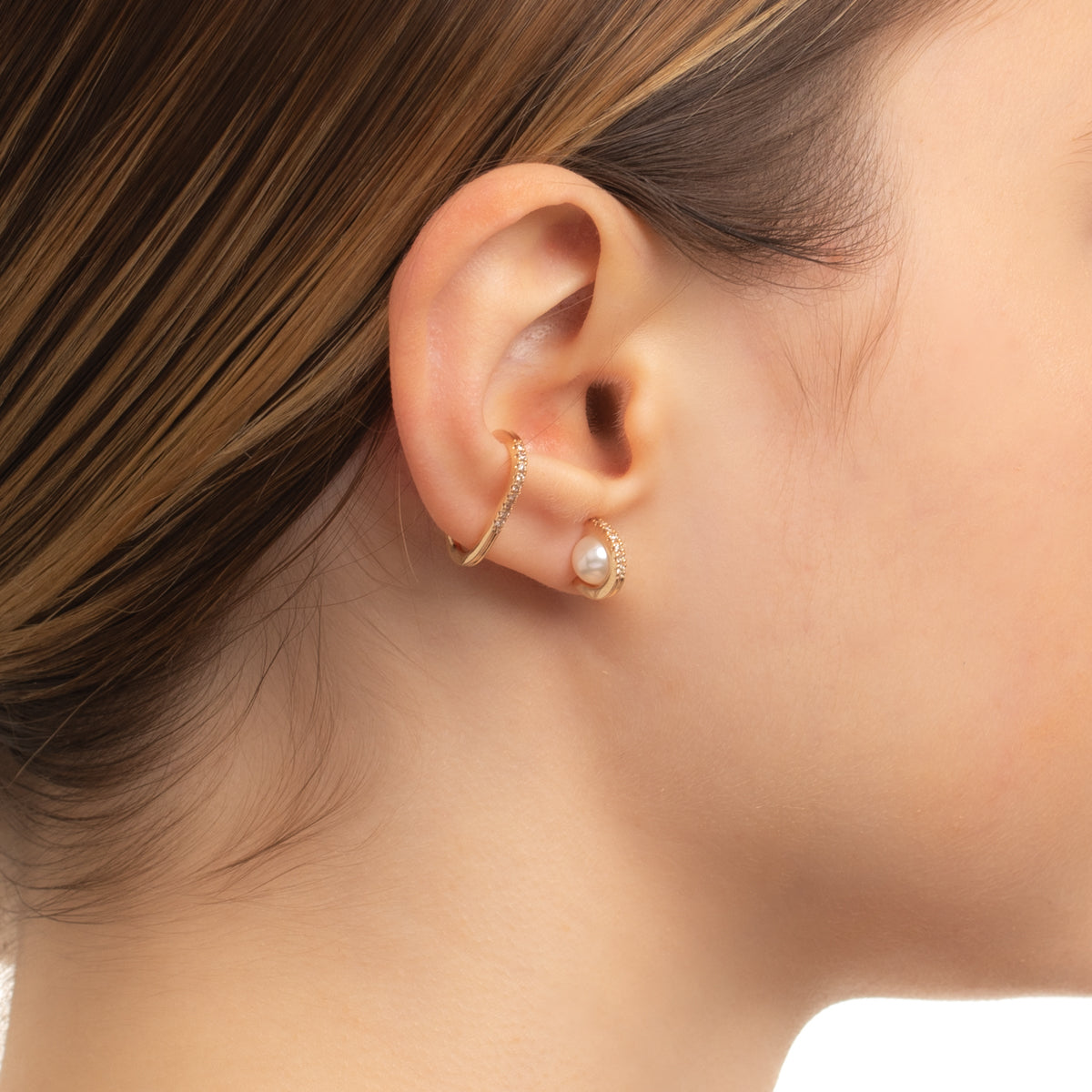 BELUGA Akoya Pearl Diamond Earring Small size