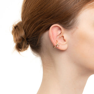 BIRD OF PARADISE Ear Cuff White Topaz