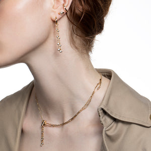 18K CASCADE Diamond Charm Earring