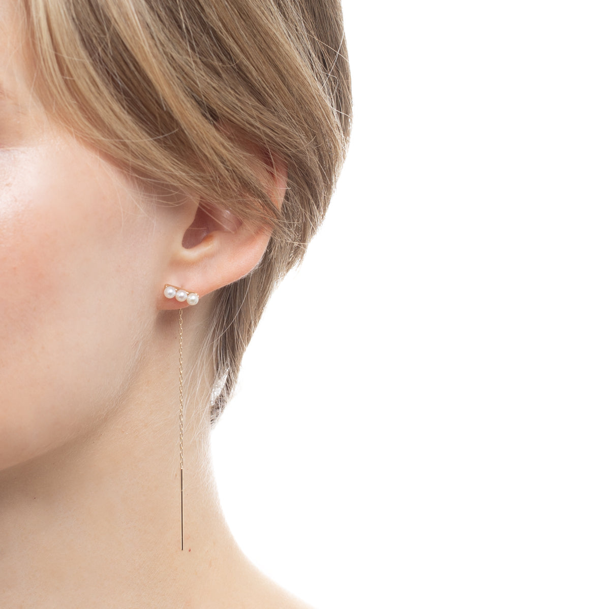 Akoya Pearl Chain Earring