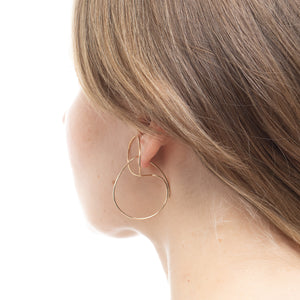 ALL ABOUT BASICS Double Hoop Floating Earring Medium size